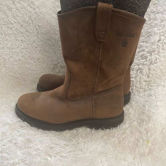 Wolverine Wellington Men’s Tan Leather Biker Boots SZ10.5 W01727